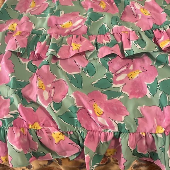 Floral  Dress in Pink and Green - Picture 3 of 3